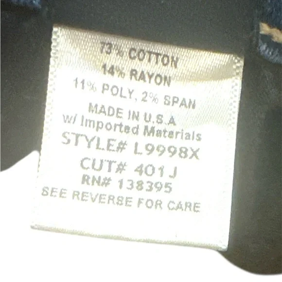 Flying Monkey Mid Rise Flare Stretch Jean Womens Size 29 - Picture 11 of 15